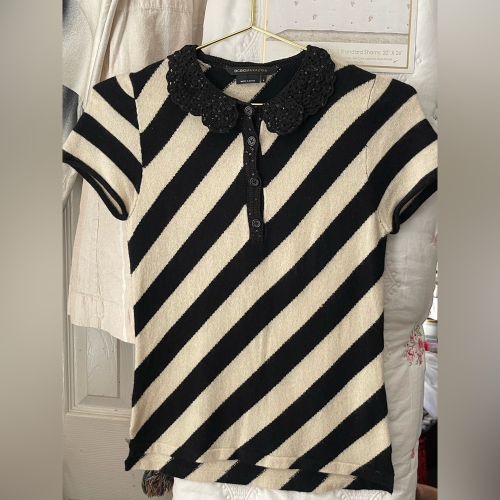 BCBGMaxAzria Striped Top